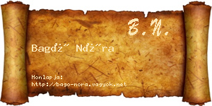 Bagó Nóra névjegykártya